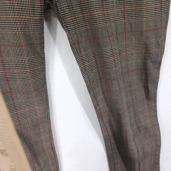 Anthropologie The Essential Slim Ankle Trousers Size 4 Plaid Zip Pockets - Picture 14 of 16